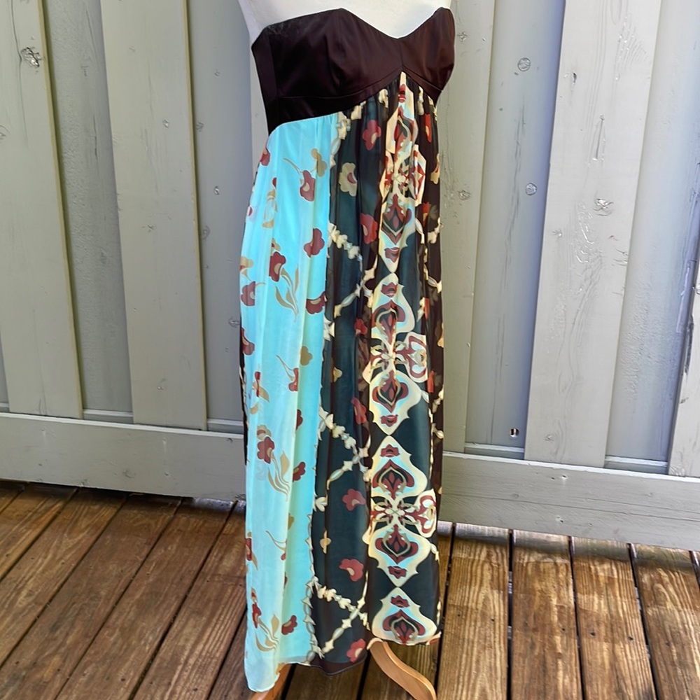 Laundry by Shelli Segal Silk Strapless dress Size XS 2